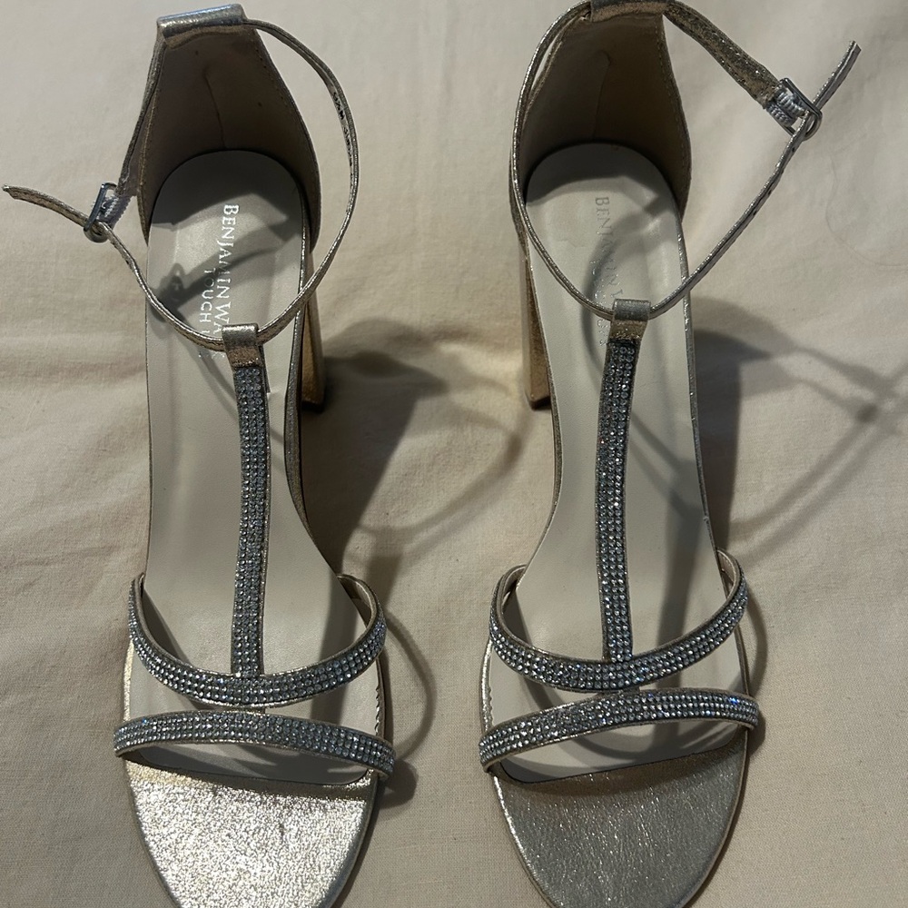 Patrizia sparkly heels for women size 9.5 with 3 inch block heel.